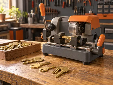 Key cutting equipment and brass key blanks